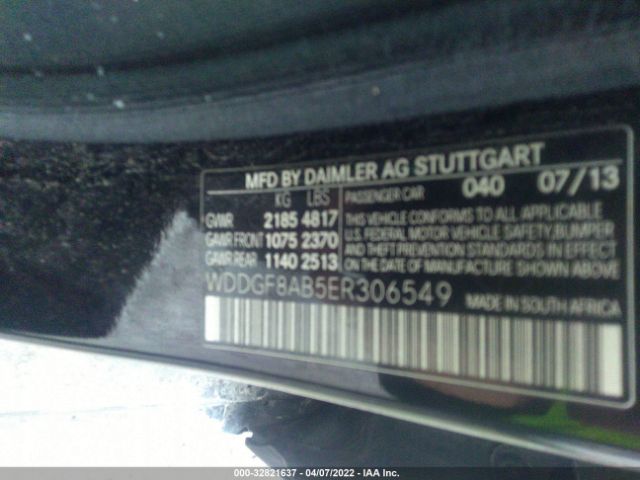 Photo 8 VIN: WDDGF8AB5ER306549 - MERCEDES-BENZ C-CLASS 