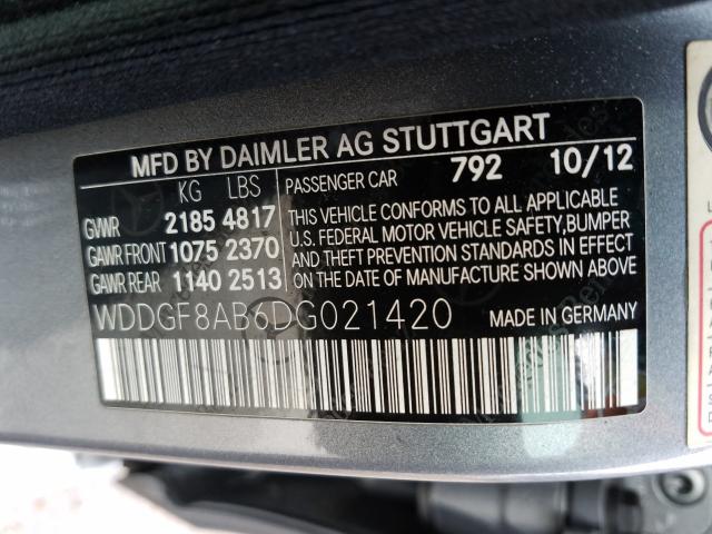 Photo 9 VIN: WDDGF8AB6DG021420 - MERCEDES-BENZ C 300 4MAT 