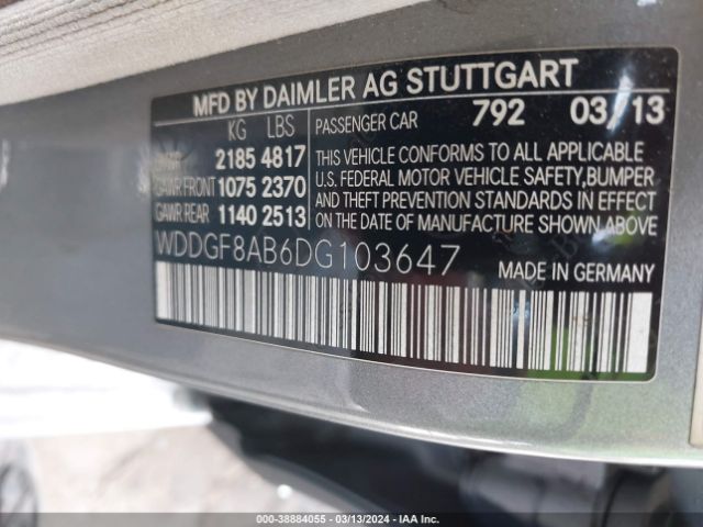 Photo 8 VIN: WDDGF8AB6DG103647 - MERCEDES-BENZ C 300 