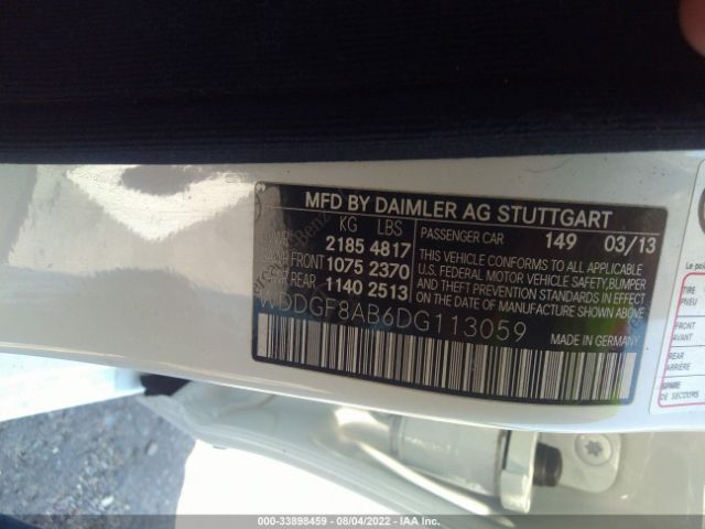 Photo 8 VIN: WDDGF8AB6DG113059 - MERCEDES-BENZ C-CLASS 