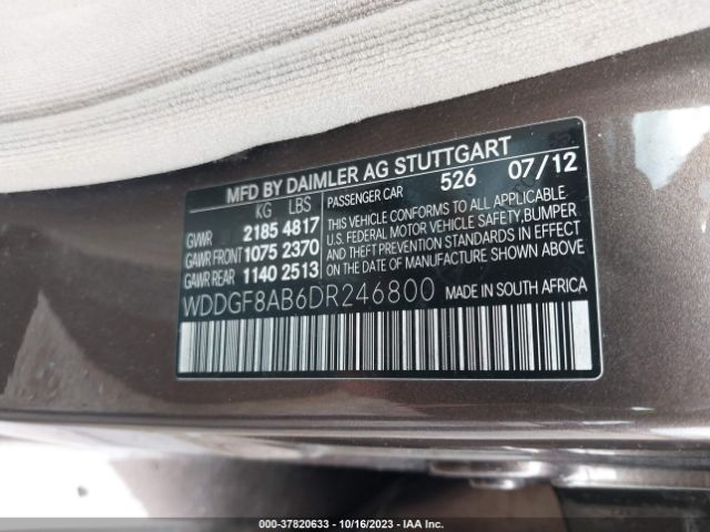 Photo 8 VIN: WDDGF8AB6DR246800 - MERCEDES-BENZ C 300 