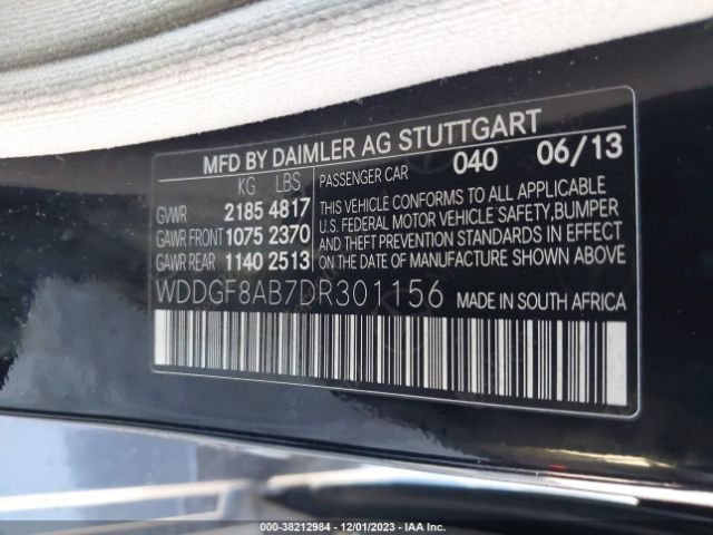 Photo 8 VIN: WDDGF8AB7DR301156 - MERCEDES-BENZ C 300 