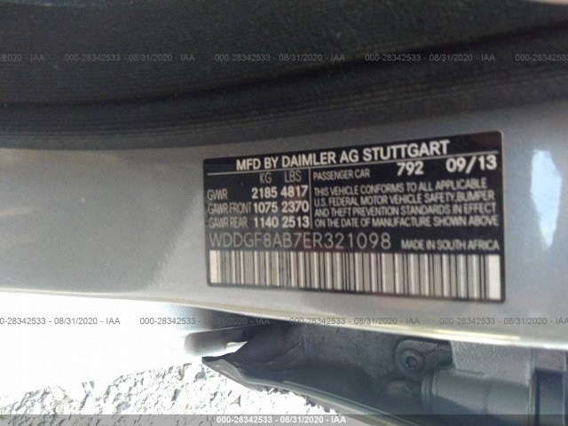 Photo 8 VIN: WDDGF8AB7ER321098 - MERCEDES-BENZ C 300 