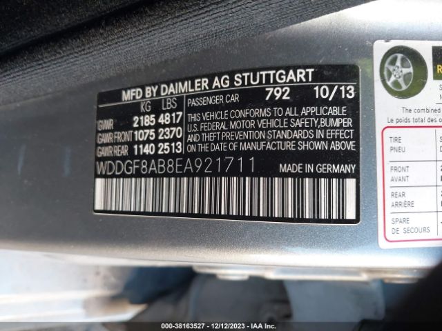 Photo 8 VIN: WDDGF8AB8EA921711 - MERCEDES-BENZ C 300 