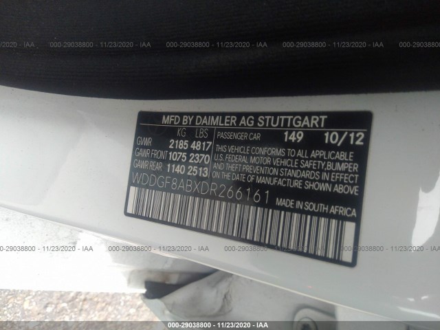 Photo 8 VIN: WDDGF8ABXDR266161 - MERCEDES-BENZ C-CLASS 