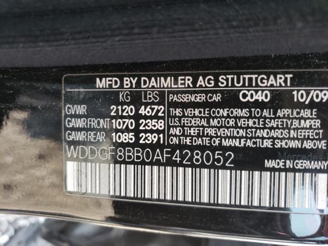 Photo 9 VIN: WDDGF8BB0AF428052 - MERCEDES-BENZ C 300 4MAT 