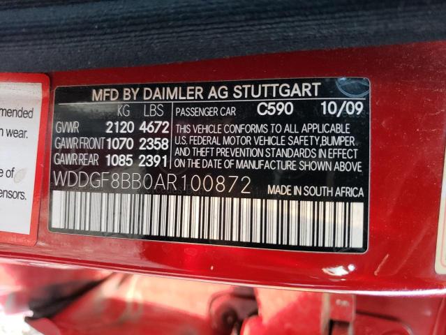 Photo 11 VIN: WDDGF8BB0AR100872 - MERCEDES-BENZ C 300 4MAT 