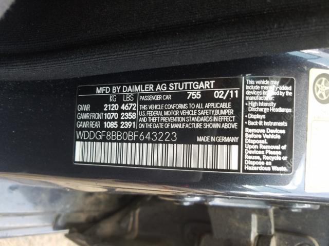 Photo 9 VIN: WDDGF8BB0BF643223 - MERCEDES-BENZ C 300 4MAT 