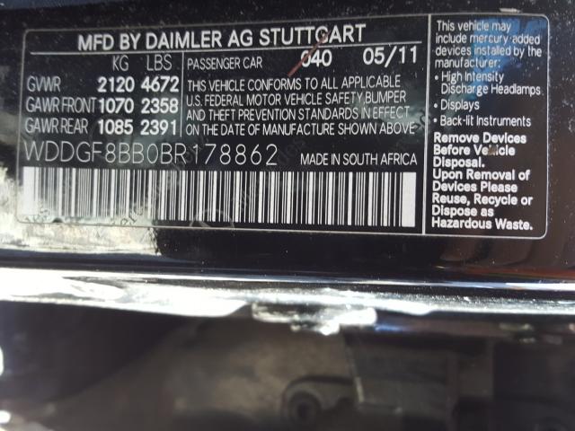 Photo 9 VIN: WDDGF8BB0BR178862 - MERCEDES-BENZ C 300 4MAT 