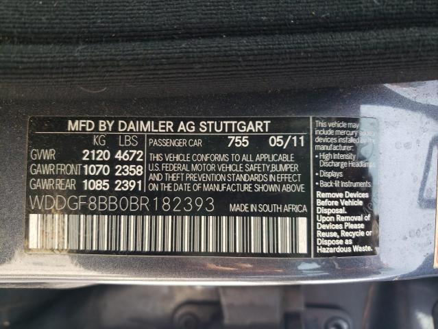 Photo 11 VIN: WDDGF8BB0BR182393 - MERCEDES-BENZ C 300 4MAT 