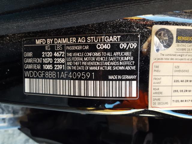 Photo 9 VIN: WDDGF8BB1AF409591 - MERCEDES-BENZ C 300 4MAT 