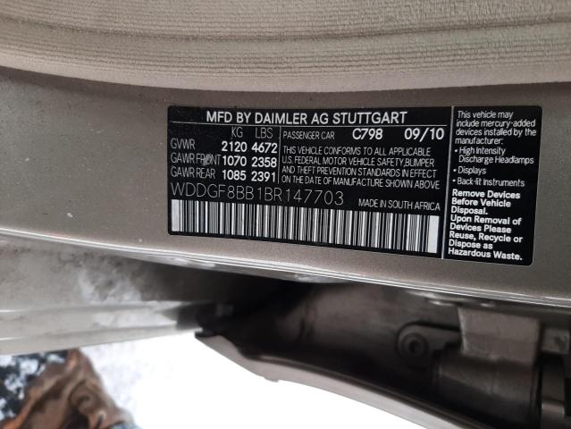 Photo 11 VIN: WDDGF8BB1BR147703 - MERCEDES-BENZ C 300 4MAT 