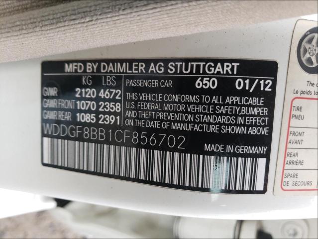 Photo 9 VIN: WDDGF8BB1CF856702 - MERCEDES-BENZ C 300 4MAT 