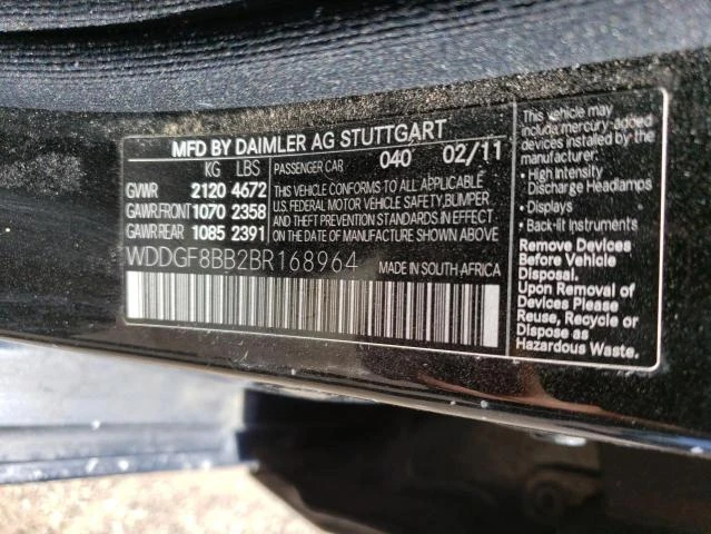 Photo 11 VIN: WDDGF8BB2BR168964 - MERCEDES-BENZ C 300 4MAT 