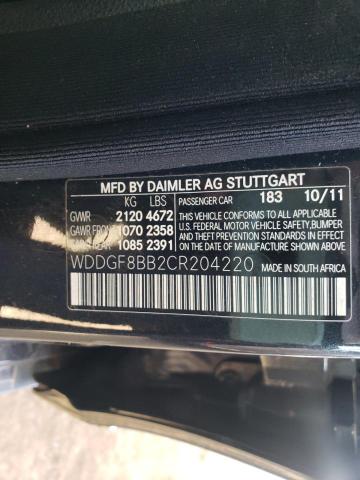 Photo 9 VIN: WDDGF8BB2CR204220 - MERCEDES-BENZ C 300 4MAT 