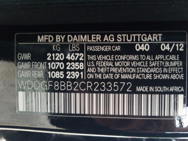 Photo 9 VIN: WDDGF8BB2CR233572 - MERCEDES-BENZ C 300 4MAT 