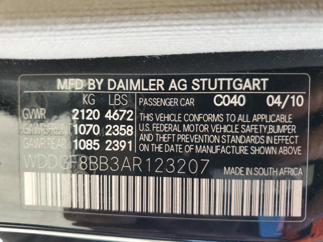 Photo 12 VIN: WDDGF8BB3AR123207 - MERCEDES-BENZ C-CLASS 