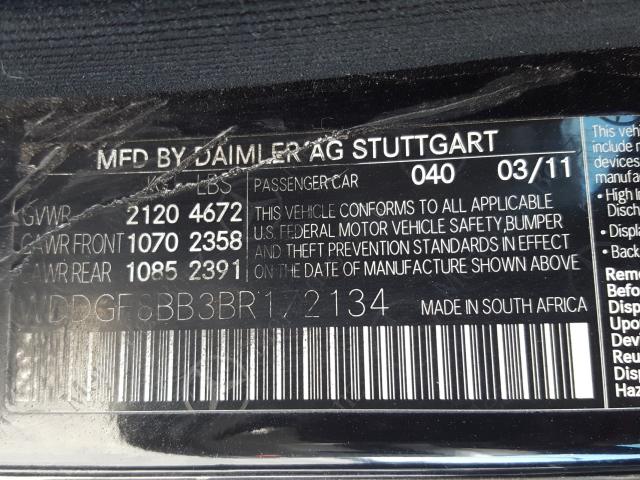 Photo 9 VIN: WDDGF8BB3BR172134 - MERCEDES-BENZ C 300 4MAT 