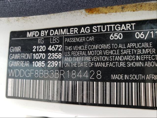 Photo 9 VIN: WDDGF8BB3BR184428 - MERCEDES-BENZ C 300 4MAT 