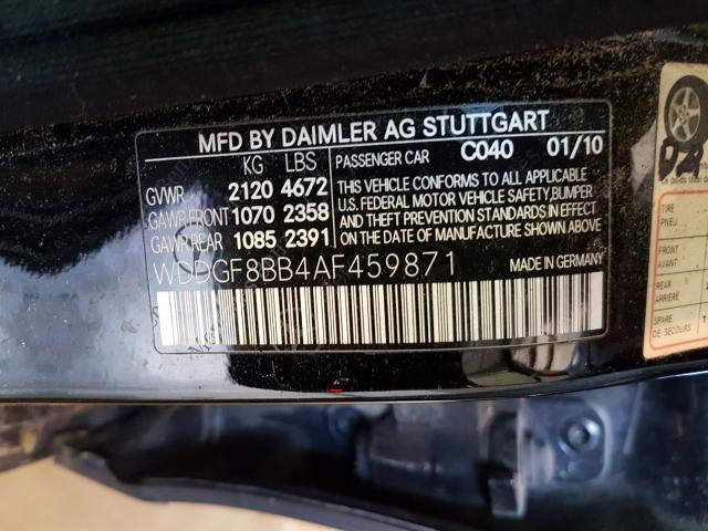 Photo 9 VIN: WDDGF8BB4AF459871 - MERCEDES-BENZ C 300 4MAT 