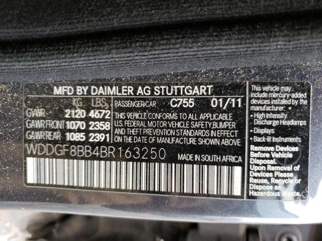 Photo 9 VIN: WDDGF8BB4BR163250 - MERCEDES-BENZ C 300 4MAT 