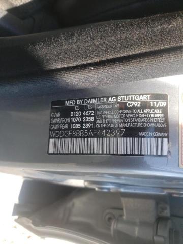 Photo 9 VIN: WDDGF8BB5AF442397 - MERCEDES-BENZ C 300 4MAT 