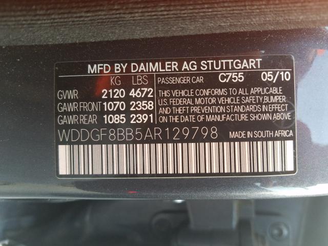 Photo 9 VIN: WDDGF8BB5AR129798 - MERCEDES-BENZ C 300 4MAT 