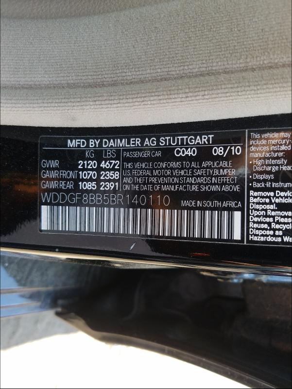 Photo 9 VIN: WDDGF8BB5BR140110 - MERCEDES-BENZ C 300 4MAT 