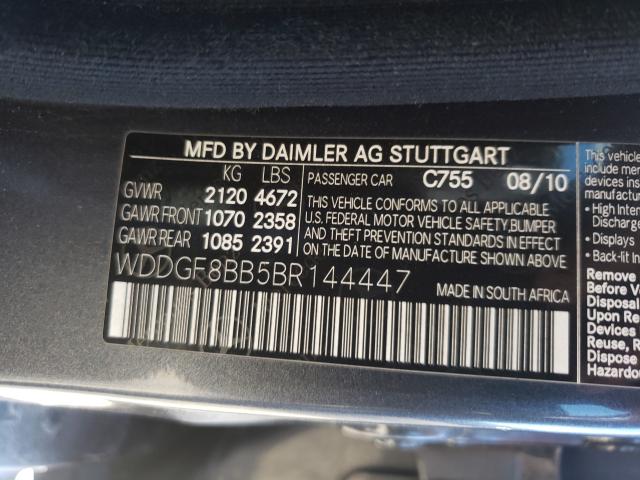 Photo 9 VIN: WDDGF8BB5BR144447 - MERCEDES-BENZ C 300 4MAT 