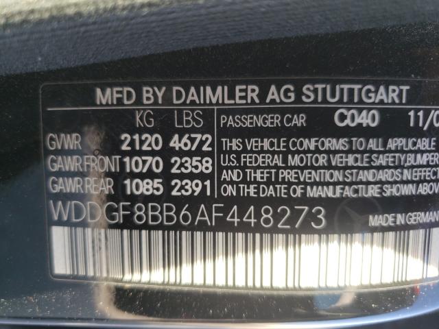 Photo 9 VIN: WDDGF8BB6AF448273 - MERCEDES-BENZ C 300 4MAT 