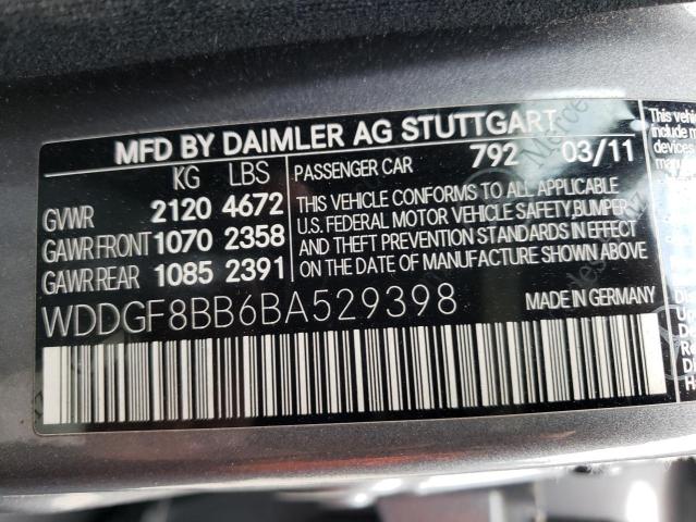 Photo 9 VIN: WDDGF8BB6BA529398 - MERCEDES-BENZ C-CLASS 