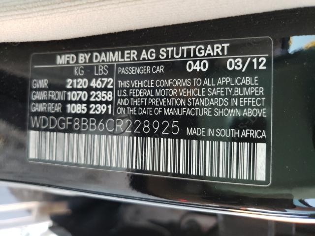 Photo 9 VIN: WDDGF8BB6CR228925 - MERCEDES-BENZ C 300 4MAT 