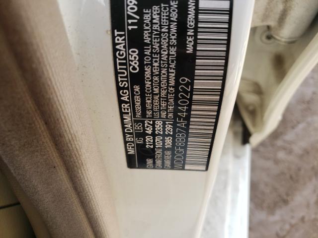 Photo 9 VIN: WDDGF8BB7AF440229 - MERCEDES-BENZ C 300 4MAT 