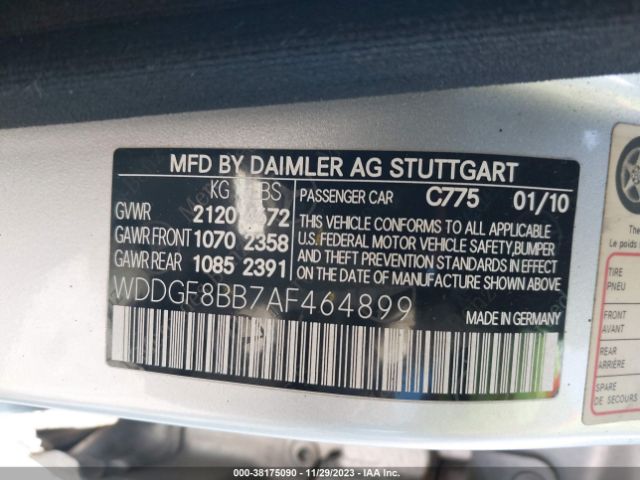 Photo 8 VIN: WDDGF8BB7AF464899 - MERCEDES-BENZ C 