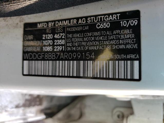 Photo 9 VIN: WDDGF8BB7AR099154 - MERCEDES-BENZ C 300 4MAT 