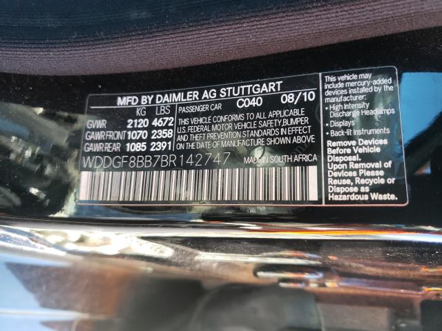 Photo 9 VIN: WDDGF8BB7BR142747 - MERCEDES-BENZ C 300 4MAT 