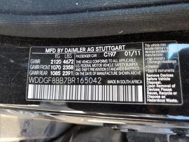 Photo 11 VIN: WDDGF8BB7BR165042 - MERCEDES-BENZ C-CLASS 