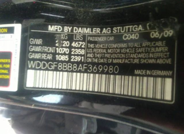 Photo 8 VIN: WDDGF8BB8AF369980 - MERCEDES-BENZ C 300 