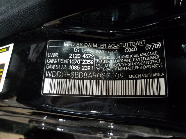 Photo 9 VIN: WDDGF8BB8AR087109 - MERCEDES-BENZ C 300 4MAT 