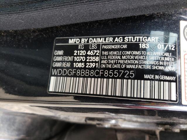 Photo 11 VIN: WDDGF8BB8CF855725 - MERCEDES-BENZ C 300 4MAT 