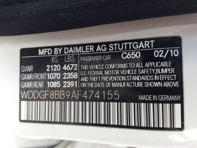 Photo 9 VIN: WDDGF8BB9AF474155 - MERCEDES-BENZ C 300 4MAT 