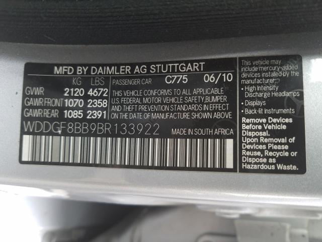 Photo 9 VIN: WDDGF8BB9BR133922 - MERCEDES-BENZ C 300 4MAT 