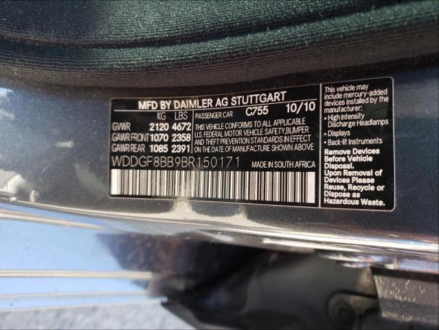 Photo 9 VIN: WDDGF8BB9BR150171 - MERCEDES-BENZ C 300 4MAT 