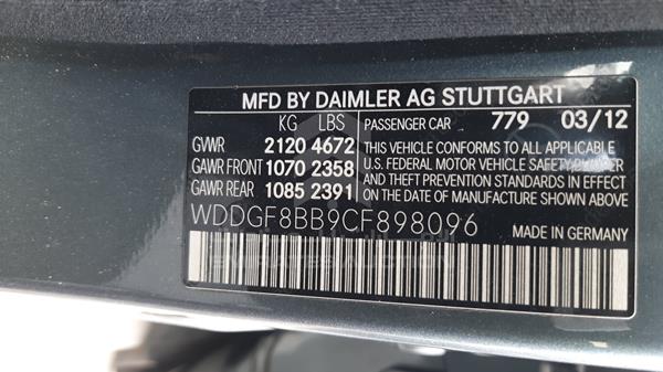 Photo 3 VIN: WDDGF8BB9CF898096 - MERCEDES-BENZ C 300 