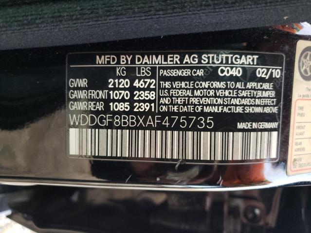 Photo 11 VIN: WDDGF8BBXAF475735 - MERCEDES-BENZ C-CLASS 