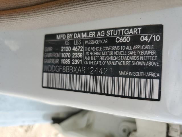 Photo 11 VIN: WDDGF8BBXAR124421 - MERCEDES-BENZ C 300 4MAT 