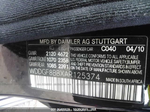 Photo 8 VIN: WDDGF8BBXAR125374 - MERCEDES-BENZ C-CLASS 