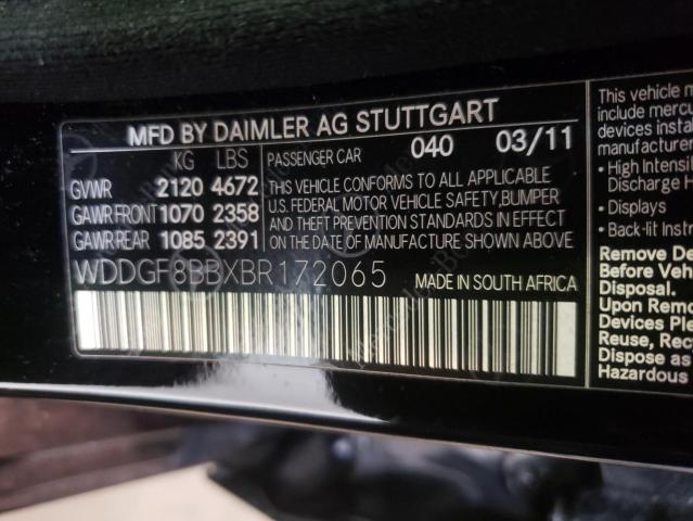 Photo 9 VIN: WDDGF8BBXBR172065 - MERCEDES-BENZ C 300 4MAT 