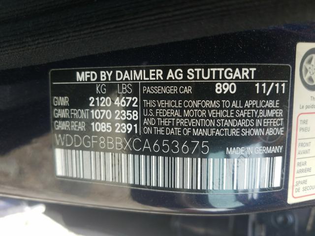 Photo 9 VIN: WDDGF8BBXCA653675 - MERCEDES-BENZ C 300 4MAT 