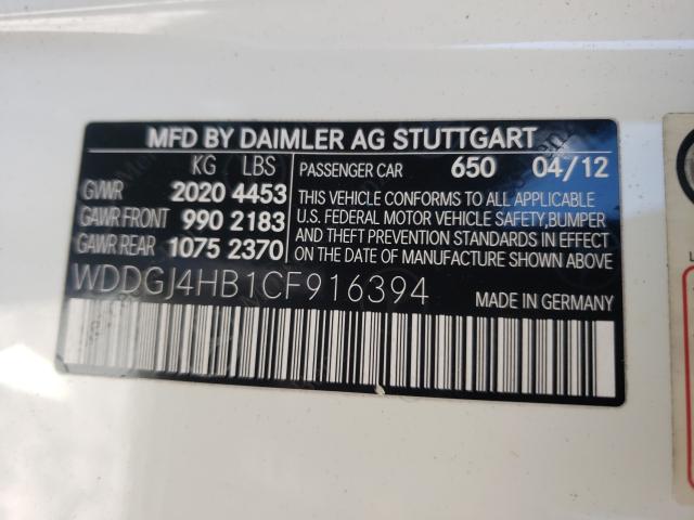 Photo 9 VIN: WDDGJ4HB1CF916394 - MERCEDES-BENZ C 250 